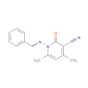 1-(benzylideneamino)-4,6-dimethyl-2-oxo-pyridine-3-carbonitrile