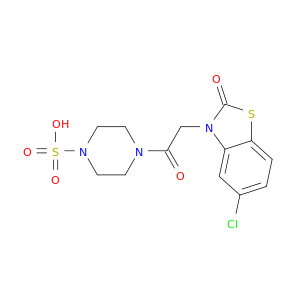 1-Piperazinesulfonicacid, 4-[2-(5-chloro-2-oxo-3(2H)-benzothiazolyl)acetyl]-
