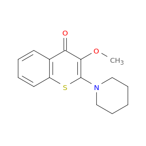 4H-1-Benzothiopyran-4-one, 3-methoxy-2-(1-piperidinyl)-
