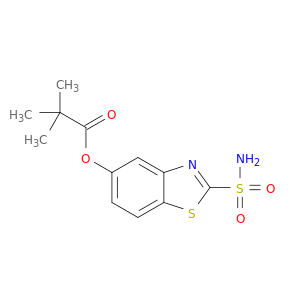 Propanoic acid, 2,2-dimethyl-, 2-(aminosulfonyl)-5-benzothiazolyl ester