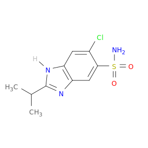 1H-Benzimidazole-5-sulfonamide, 6-chloro-2-(1-methylethyl)-