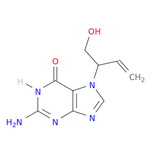 6H-Purin-6-one, 2-amino-1,7-dihydro-7-[1-(hydroxymethyl)-2-propenyl]-