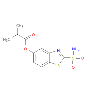 Propanoic acid, 2-methyl-, 2-(aminosulfonyl)-5-benzothiazolyl ester