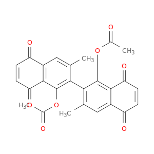 [2,2'-Binaphthalene]-5,5',8,8'-tetrone, 1,1'-bis(acetyloxy)-3,3'-dimethyl-