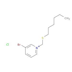 Pyridinium, 3-bromo-1-[(hexylthio)methyl]-, chloride