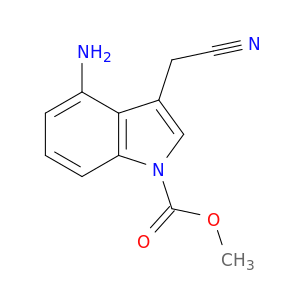 1H-Indole-1-carboxylic acid, 4-amino-3-(cyanomethyl)-, methyl ester