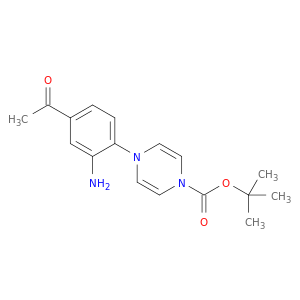 1,1-二甲基乙基4-(4-乙酰基-2-氨基苯基)-1(4H)-吡嗪羧酸盐