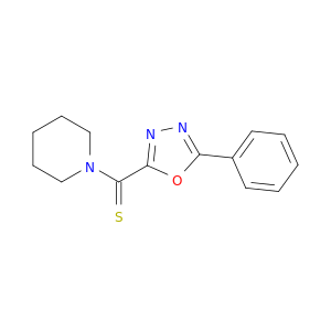 Piperidine, 1-[(5-phenyl-1,3,4-oxadiazol-2-yl)thioxomethyl]-