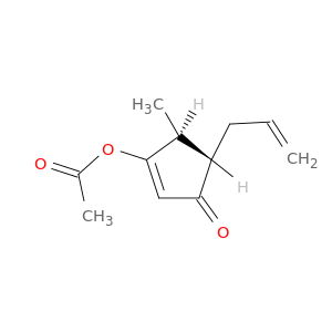 2-Cyclopenten-1-one, 3-(acetyloxy)-4-methyl-5-(2-propenyl)-, trans-