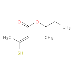 2-Butenoic acid, 3-mercapto-, 1-methylpropyl ester, (E)-