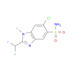 1H-Benzimidazole-5-sulfonamide, 6-chloro-2-(difluoromethyl)-