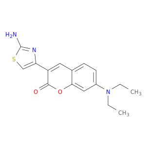 2H-1-Benzopyran-2-one, 3-(2-amino-4-thiazolyl)-7-(diethylamino)-