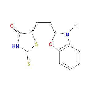 4-Thiazolidinone, 5-(2(3H)-benzoxazolylideneethylidene)-2-thioxo-