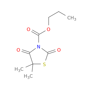 3-Thiazolidinecarboxylic acid, 5,5-dimethyl-2,4-dioxo-, propyl ester