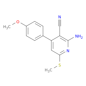 3-Pyridinecarbonitrile, 2-amino-4-(4-methoxyphenyl)-6-(methylthio)-