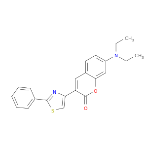 2H-1-Benzopyran-2-one, 7-(diethylamino)-3-(2-phenyl-4-thiazolyl)-