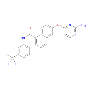 6-((2-氨基-4-嘧啶基)氧基)-N-(3-(三氟甲基)苯基)-1-萘甲酰胺