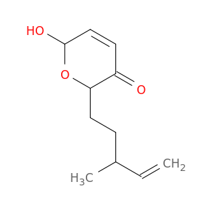 2H-Pyran-3(6H)-one, 6-hydroxy-2-(3-methyl-4-pentenyl)-
