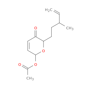 2H-Pyran-3(6H)-one, 6-(acetyloxy)-2-(3-methyl-4-pentenyl)-