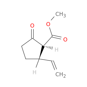 Cyclopentanecarboxylic acid, 2-ethenyl-5-oxo-, methyl ester, trans-