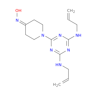 4-Piperidinone, 1-[4,6-bis(2-propenylamino)-1,3,5-triazin-2-yl]-, oxime