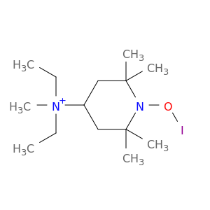 1-Piperidinyloxy, 4-(diethylmethylammonio)-2,2,6,6-tetramethyl-, iodide
