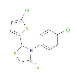 4-Thiazolidinethione, 3-(4-chlorophenyl)-2-(5-chloro-2-thienyl)-