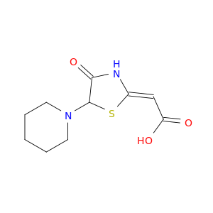 Acetic acid, [4-oxo-5-(1-piperidinyl)-2-thiazolidinylidene]-, (Z)-