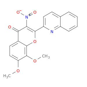 4H-1-Benzopyran-4-one, 7,8-dimethoxy-3-nitro-2-(2-quinolinyl)-
