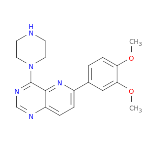 Pyrido[3,2-d]pyrimidine, 6-(3,4-dimethoxyphenyl)-4-(1-piperazinyl)-