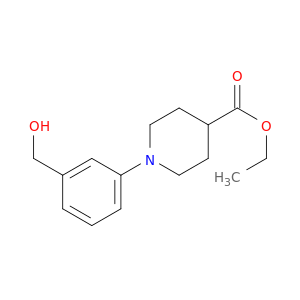 4-Piperidinecarboxylicacid, 1-[3-(hydroxymethyl)phenyl]-, ethyl ester