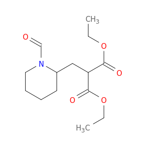 Propanedioic acid, (1-formyl-2-piperidinyl)methyl-, diethyl ester