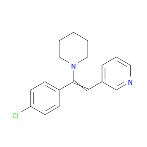 Pyridine, 3-[2-(4-chlorophenyl)-2-(1-piperidinyl)ethenyl]-
