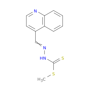 Hydrazinecarbodithioic acid, (4-quinolinylmethylene)-, methyl ester
