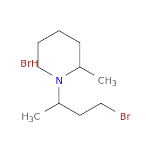 Piperidine, 1-(3-bromo-1-methylpropyl)-2-methyl-, hydrobromide