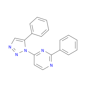 Pyrimidine, 2-phenyl-4-(5-phenyl-1H-1,2,3-triazol-1-yl)-