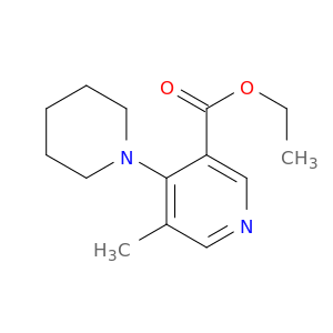 3-Pyridinecarboxylic acid, 5-methyl-4-(1-piperidinyl)-, ethyl ester