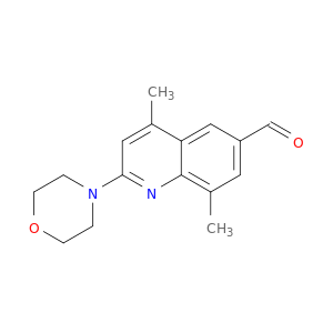 6-Quinolinecarboxaldehyde, 4,8-dimethyl-2-(4-morpholinyl)-