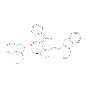 Benzothiazolium,3-ethyl-2-[2-[3-[2-(3-ethyl-2(3H)-benzothiazolylidene)ethylidene]-2-(3-hydroxy-1-oxo-1H-inden-2-yl)-1-cyclopenten-1-yl]ethenyl]-,inner salt
