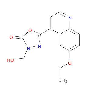 1,3,4-Oxadiazol-2(3H)-one, 5-(6-ethoxy-4-quinolinyl)-3-(hydroxymethyl)-