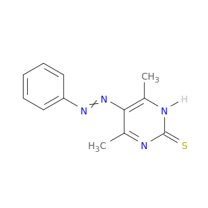 2(1H)-Pyrimidinethione, 4,6-dimethyl-5-(phenylazo)-