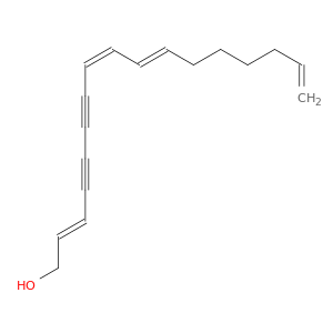 2,8,10,16-Heptadecatetraene-4,6-diyn-1-ol, (E,Z,E)-