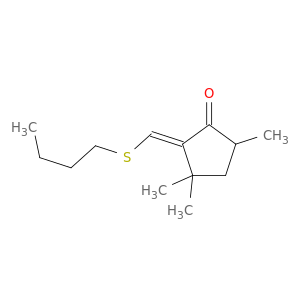 Cyclopentanone, 2-[(butylthio)methylene]-3,3,5-trimethyl-, (E)-