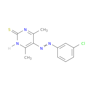 2(1H)-Pyrimidinethione, 5-[(3-chlorophenyl)azo]-4,6-dimethyl-