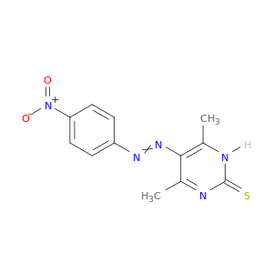2(1H)-Pyrimidinethione, 4,6-dimethyl-5-[(4-nitrophenyl)azo]-
