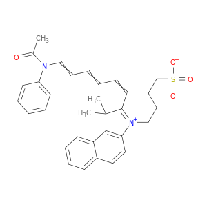2-[6-(乙酰苯基氨基)-1,3,5-己三烯-1-基]-1,1-二甲基-3-(4-磺丁基)-1H-苯并[e]吲哚,内盐