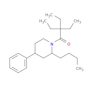 Piperidine, 2-butyl-1-(2,2-diethyl-1-oxobutyl)-4-phenyl-