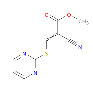 2-Propenoic acid, 2-cyano-3-(2-pyrimidinylthio)-, methyl ester