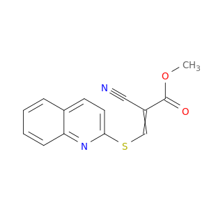 2-Propenoic acid, 2-cyano-3-(2-quinolinylthio)-, methyl ester