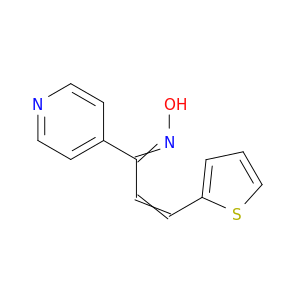 2-Propen-1-one, 1-(4-pyridinyl)-3-(2-thienyl)-, oxime